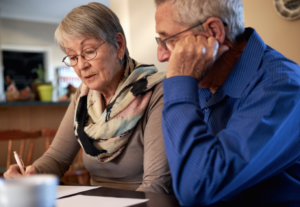 Couple checking German pension changes