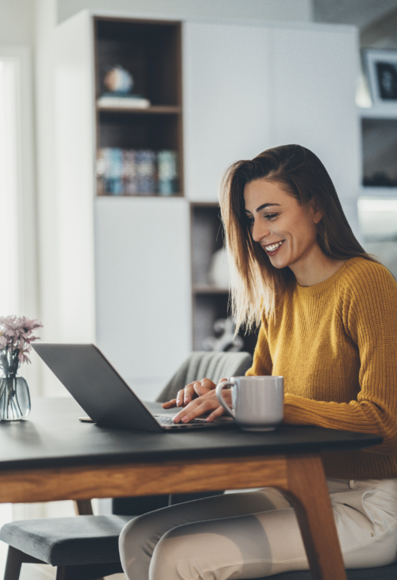 Woman with a computer