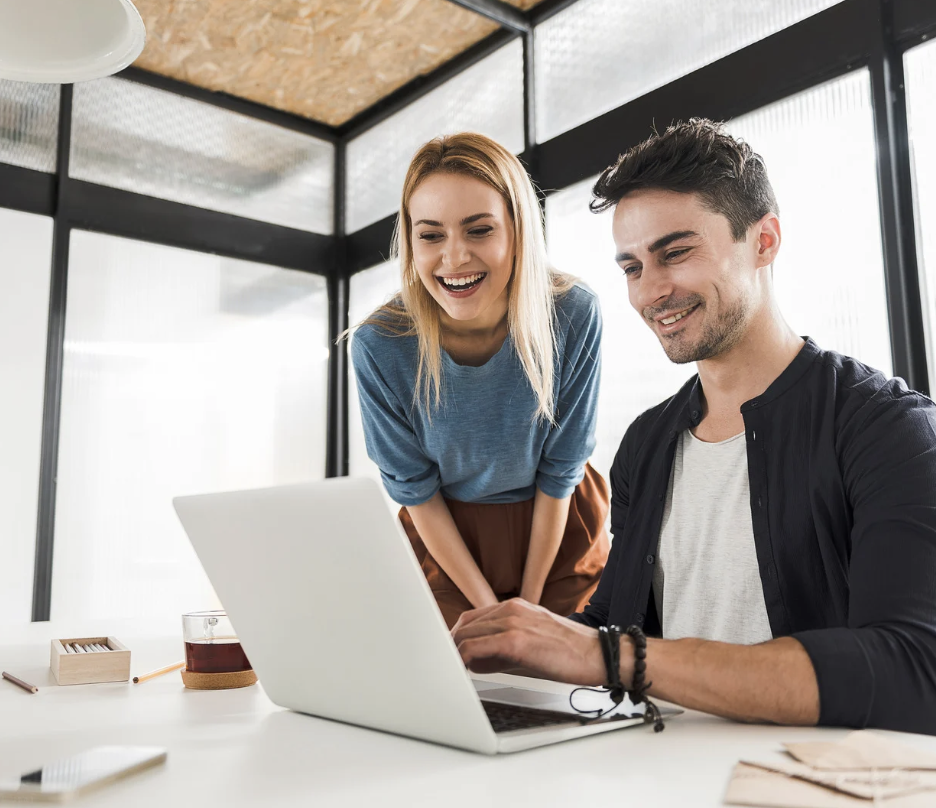 young people working in an office