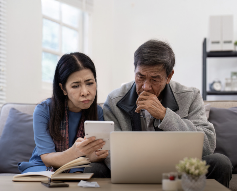 couple worried about pensions